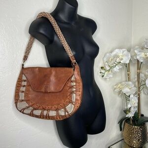 Gryson tan leather purse bag